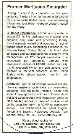 Classified, Employment Wanted