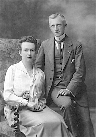 Jan en Jeanne omstreeks hun huwelijksdatum, 1904.